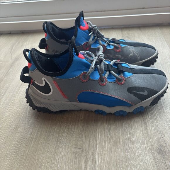 Nike Future Field Turf Cleats Youth 5.5Y Grey Blue Red Soccer Baseball Shoes - Picture 7 of 13